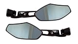 Yana Shiki RTU100JB Anodized Black Billet Convex Universal Mirror for Street Bikes