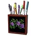 Dream Essence Designs Spring Summer - Pretty purple flowers with yellow center They are sometimes known as a Potato Bush flower - Tile Pen Holders-5 inch tile pen holder