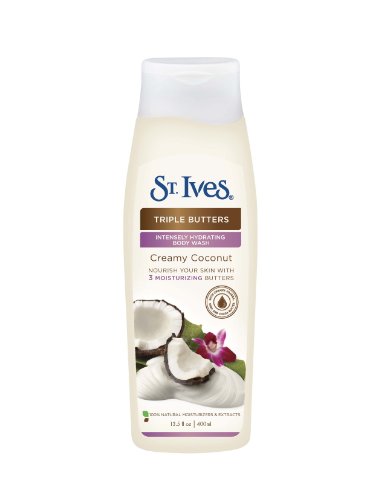 St. Ives Body Wash Creamy Coconut Triple Butters, 13.5 Ounce (Pack of 3)