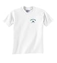 Personalized custom embroidered swimming design on t-shirt
