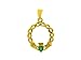 9ct Yellow Gold Emerald Set Claddagh Pendant title=