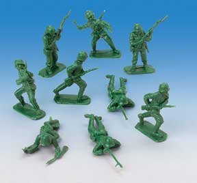 144 CLASSIC TOY SOLDIERS - ONE SINGLE SEALED BAG of Assorted Green Combat Positions - LOTS of FUN