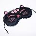 [Black Temptation] Embroidered Applique Eye Shade/Sleeping Mask Cover/Sleep Blinder (7.9 * 3.1)