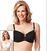 2 Pack Limited Collection Post Surgery Floral Embroidered Non-Padded B-DD Bras