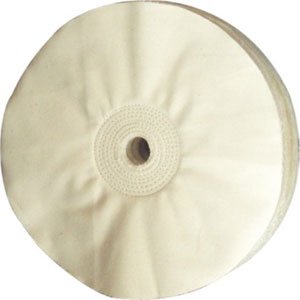 5 Pack - 8 Premium 25 Ply Buffing Wheel, Loose Soft Cotton, 5/8