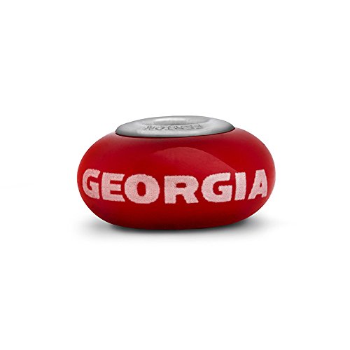 Georgia Bulldogs UGA Small Glass Bead Fits Most European Style Charm Bracelets
