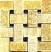Honey Onyx Basketweave Black Dots (SAMPLE) Polished