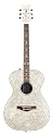 Daisy Rock Pixie Acoustic Guitar, Silver Sparkle