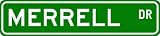 MERRELL Street Name Sign ~ Personalized Family Lastname Sign ~ Gameroom, Basement, Garage Sign