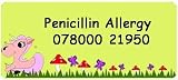 12 Personalised Ponycorn Special Needs (Penicillin)Tattoo Transfers