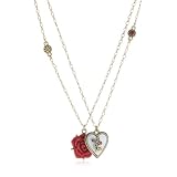 Lucky Brand Basics Carved Heart And Flower Nec