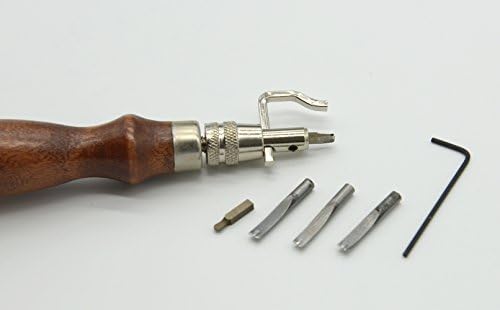 Teenment 7 in 1 Adjustable Stitching Groover and Creasing Edge Beveler Leathercraft Sets