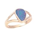14K Freeform Australian Opal Ring