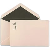 Engraved Lady Golfer Correspondence Cards