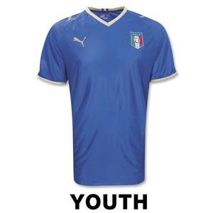 Italy 08/09 Home Youth Soccer Jersey