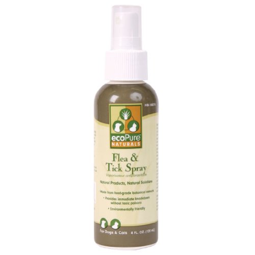Our Pets HB-10078 ecoPure Dog Natural Flea And Tick Spray - 4 oz. Bottle