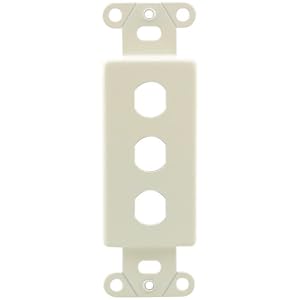 Oem Systems Company IWM-3P-I Decorator Style 3 Connector Plate (Ivory)
