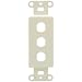 Oem Systems Company IWM-3P-I Decorator Style 3 Connector Plate (Ivory)