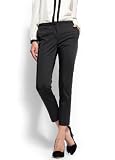 31pCa3vUFqL. SL160  Mango Womens Slim fit High waist Cropped Trousers, 4, Black
