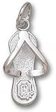 Ohio State Buckeyes Sterling Silver Block ''O'' Flip Flop 5/8'' Pendant