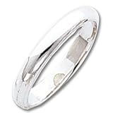 Sterling Silver 3mm Half-Round Band