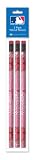National Design Women's Atlanta Braves 3 Pack Wood Pencil in Clear Bag with Header (4334-1PB)