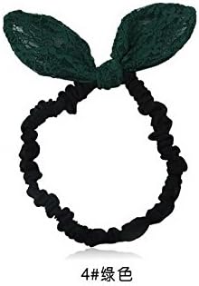 Lace Rabbit Ears Headband Elastic Headband Korean Bow Hair Bands Hair Accessories #4