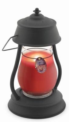 Hurricane Candle Warmer Lantern Lamp - Black