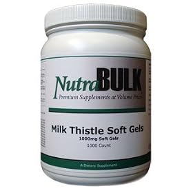 NutraBulk-Milk Thistle 1000mg Soft Gels, 1000 Count