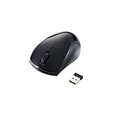 ELECOM ワイヤレスレーザーマウス 3ボタン 2.4GHz マイクロレシーバー ブラック M-D19DLBK