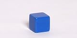 16mm Square-edged Opaque Blank Blue 6-sided Dice