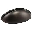 Cosmas 783ORB Oil Rubbed Bronze Cabinet Hardware Bin Cup Drawer Handle Pull - 3" Hole Centers
