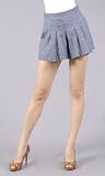 MARCENA Pleated Twill Shorts