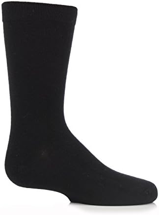 SockShop Kids 1 Pair Plain Bamboo Socks Gentle Grip Black