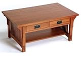 Arts and Crafts Mission 2 Drawer Coffee Table - 9172