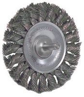 Weiler 3 Stem-Mounted Standard Twist Knot Stainless Steel Wire Wheel
