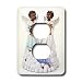 Angels - African-American angels - Light Switch Covers - 2 plug outlet cover