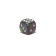 Festive 12mm d6 Green/silver Pipped Dice