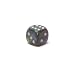 Festive 12mm d6 Green/silver Pipped Dice