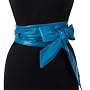 TURQUOISE BLUE KIMONO WIDE DOUBLE SASH WRAP BELT