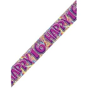 Birthday Banner (2.6m de long) - Happy 16th Birthday [Jouet]