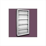 Steel Bookcase 4-Shelf 36W X 12d X 72H-Red