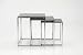 Side table set Cross glass chrome
