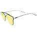 zeroUV - Modern Flash Mirror Lens Ultra Thin Open Metal Minimal Pantos Aviator Sunglasses 59mm