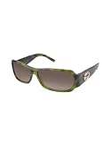 Gucci - Gucci Rectangular Logo Plastic Sunglasses Green Havana/Shaded brown
