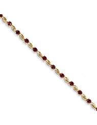 14k African Ruby Round Bracelet, Best Quality Free Gift Box Satisfaction Guaranteed