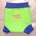 Splash About neoprene Happy Nappy (swim nappy), Lime with Royal Blue rib, X Small (premature/birth to about 2 months)