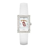 USC Trojans Ladies Allure Watch White Leather Strap