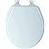 Mayfair 48E2 000 Slow-Close Molded Wood Toilet Seat with Lift-Off Hinges, Round, White