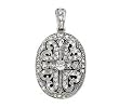 14k White Gold & Diamond Oval Heart Locket Pendant (0.28ctw)